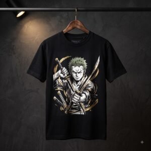 Zoro from One Piece black T Shirt